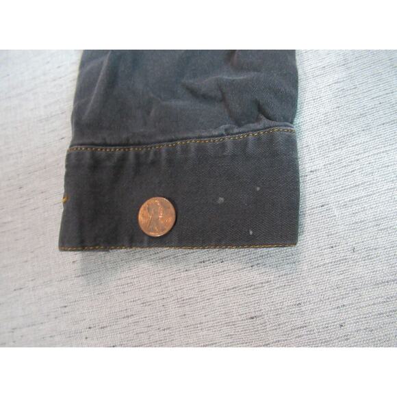 Vintage Contempo Casuals Jean Jacket Women Size M Gray Denim Biker Retro Grunge - Picture 6 of 10